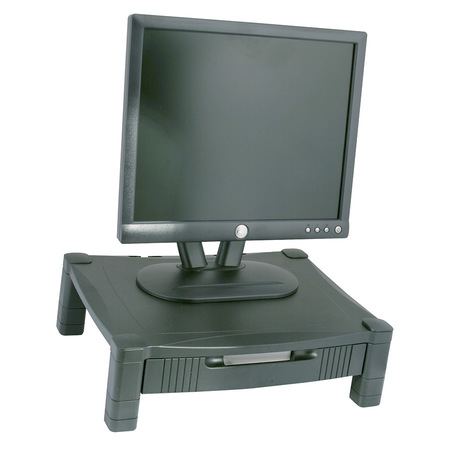 KANTEK Adjustable Monitor/LCD/Printer/Laptop Stand, Single Level w/Drawer MS420